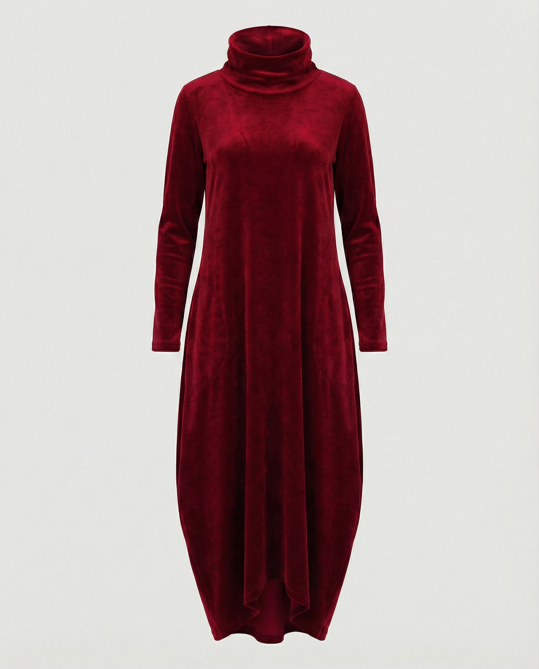 Veloria Women's Velvet Midi Dress with Pockets | Elegant Formal Occasion Dress for Women