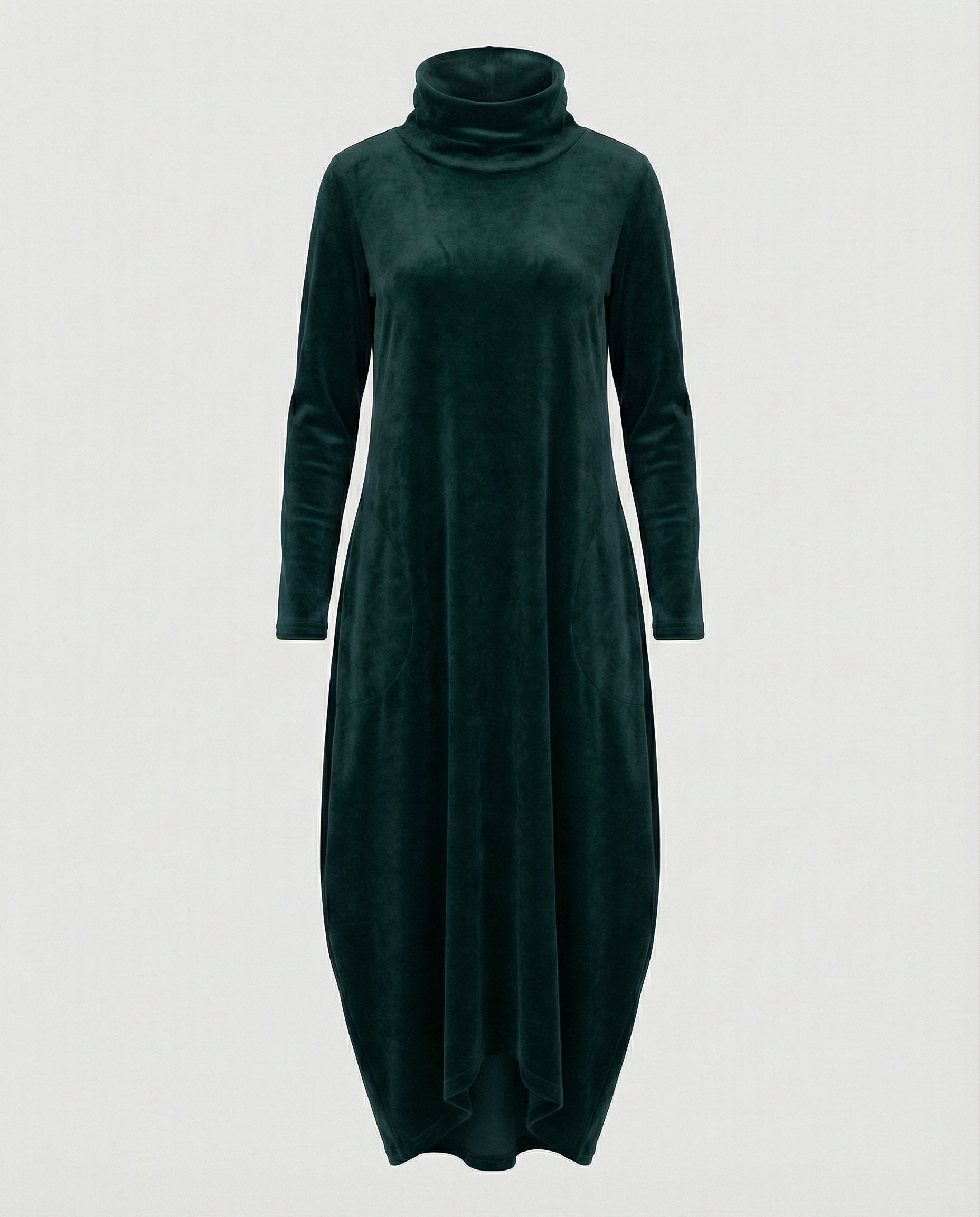 Veloria Women's Velvet Midi Dress with Pockets | Elegant Formal Occasion Dress for Women