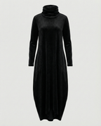 Veloria Women's Velvet Midi Dress with Pockets | Elegant Formal Occasion Dress for Women