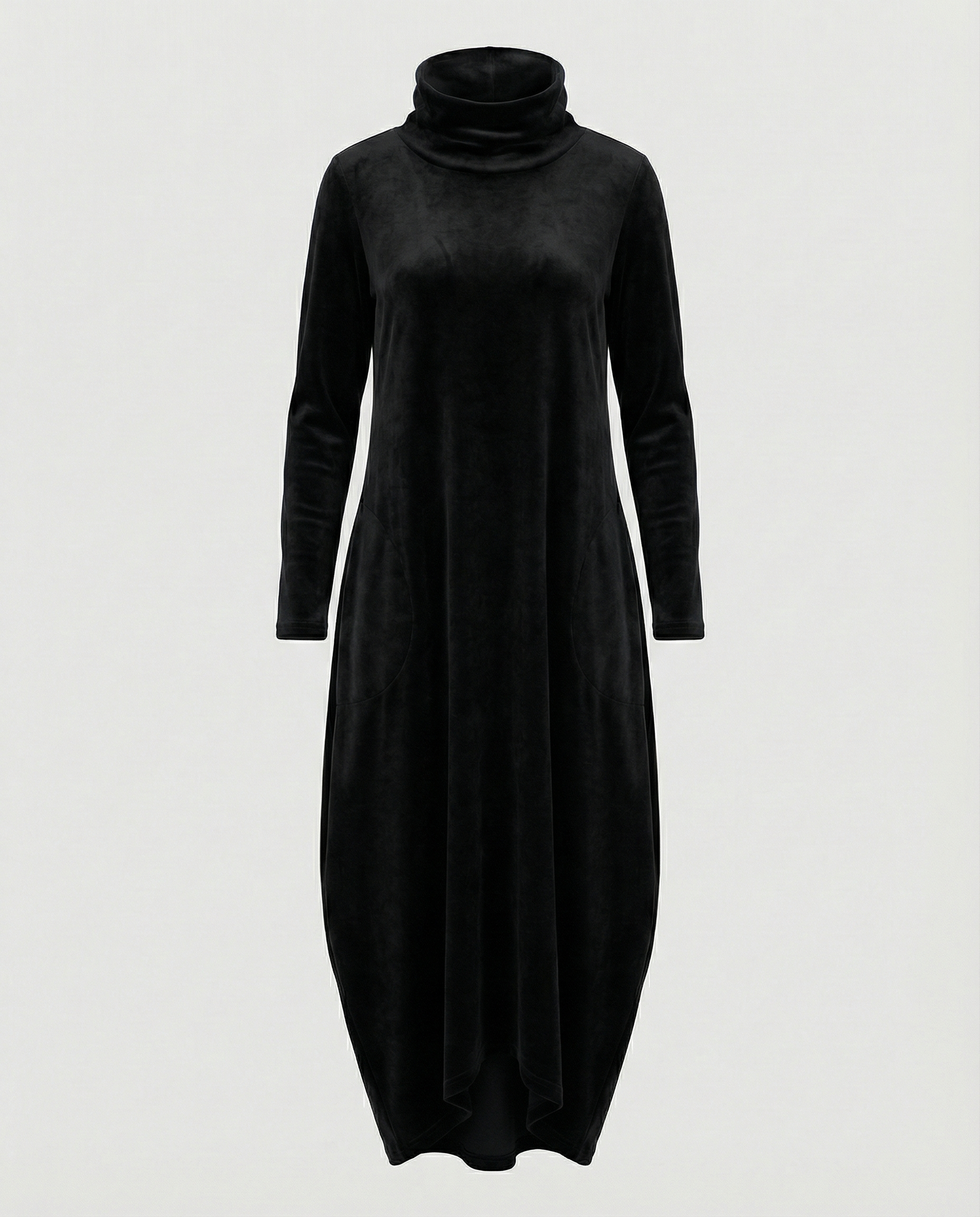 Veloria Women's Velvet Midi Dress with Pockets | Elegant Formal Occasion Dress for Women