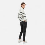Women's Striped Polo Sweater – Refined Autumn Heritage