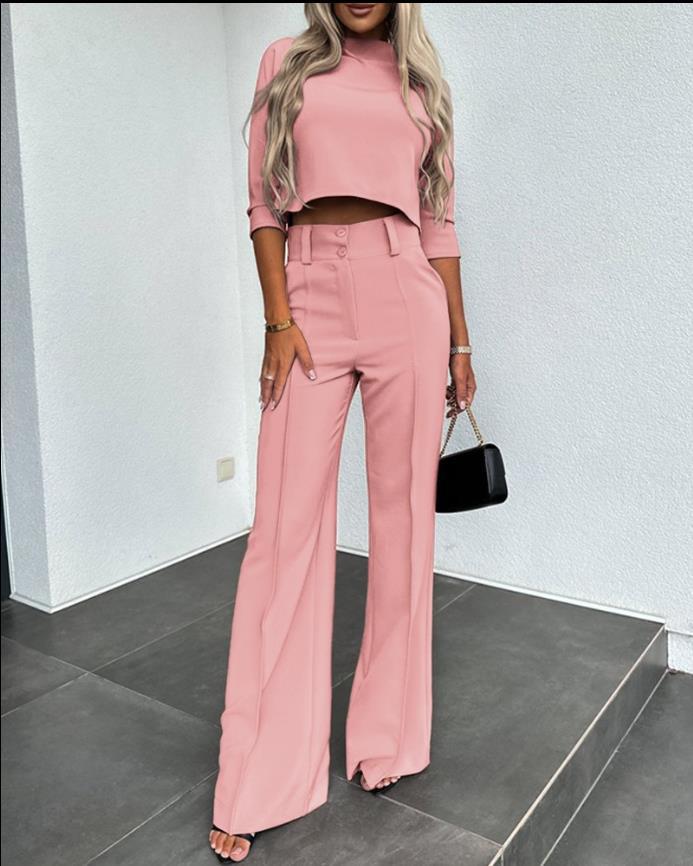 Isabela Women's Wide Leg Trouser Co-Ord Set | Tailored Two Piece | Smart Occasion & Going Out