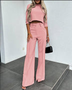 Isabela Women's Wide Leg Trouser Co-Ord Set | Tailored Two Piece | Smart Occasion & Going Out