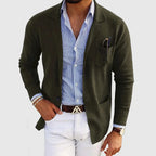 Lucas Men's Elegant Cotton Stretch Blazer | Smart Casual Regular Fit Blazer for Men | Versatile Everyday Office & Weekend Outerwear