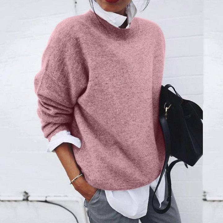 Elena Women's Cashmere Sweater – Luxury Sweater with Classic Round Neck & Elegant Fit