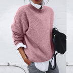 Elena Women's Cashmere Sweater – Luxury Sweater with Classic Round Neck & Elegant Fit