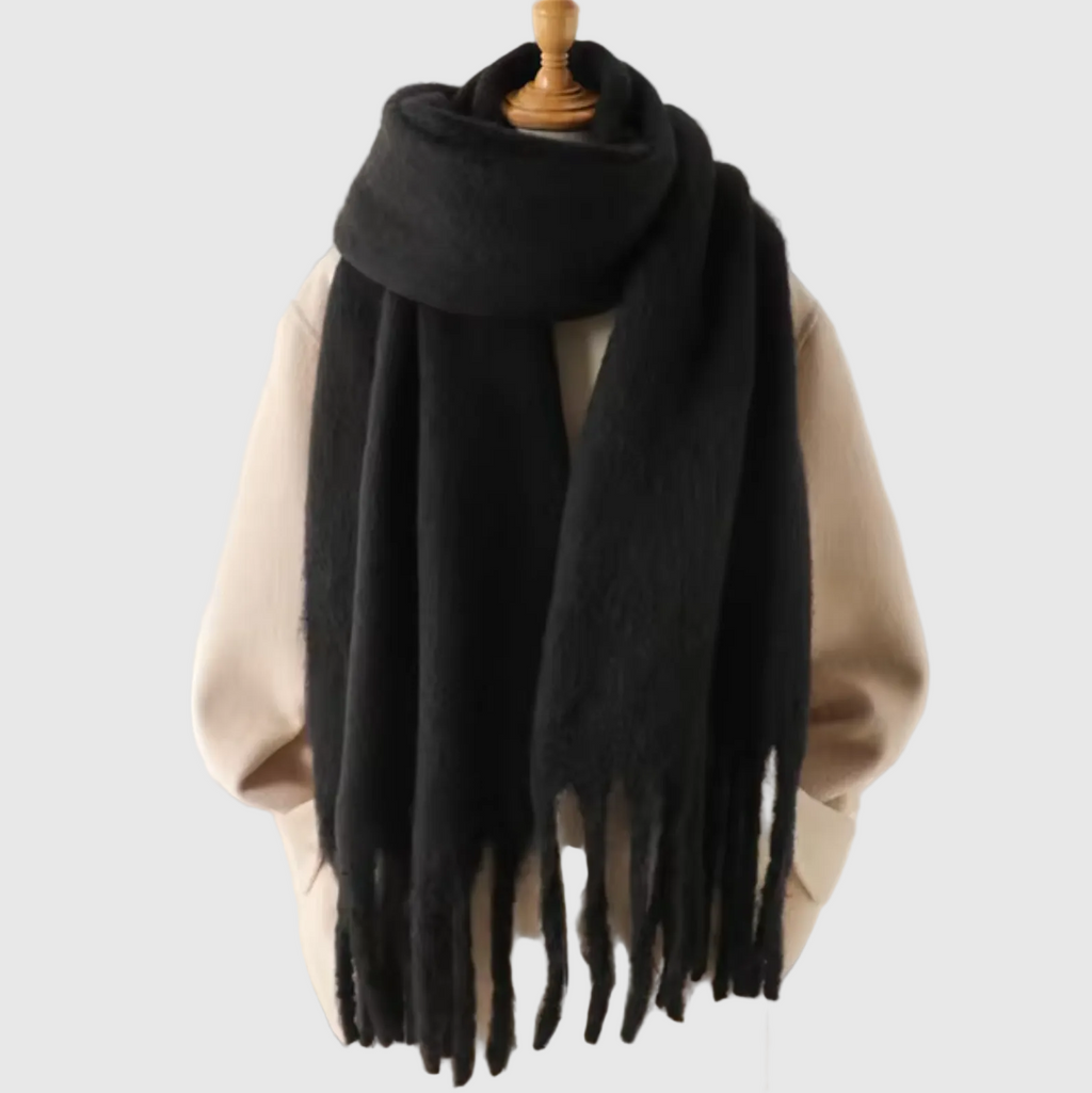 Kashmir Women's Pashmina Winter Scarf with Fringes | Warm Elegant Wrap Shawl for Women