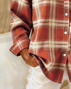 Houndstooth Women's Checked Knit Jacket | Notched Lapel Casual Cardigan Jacket for Women