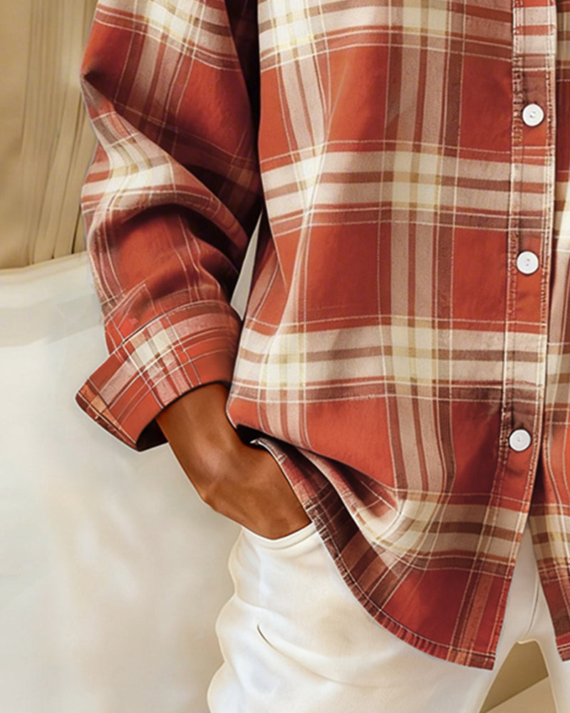 Houndstooth Women's Checked Knit Jacket | Notched Lapel Casual Cardigan Jacket for Women