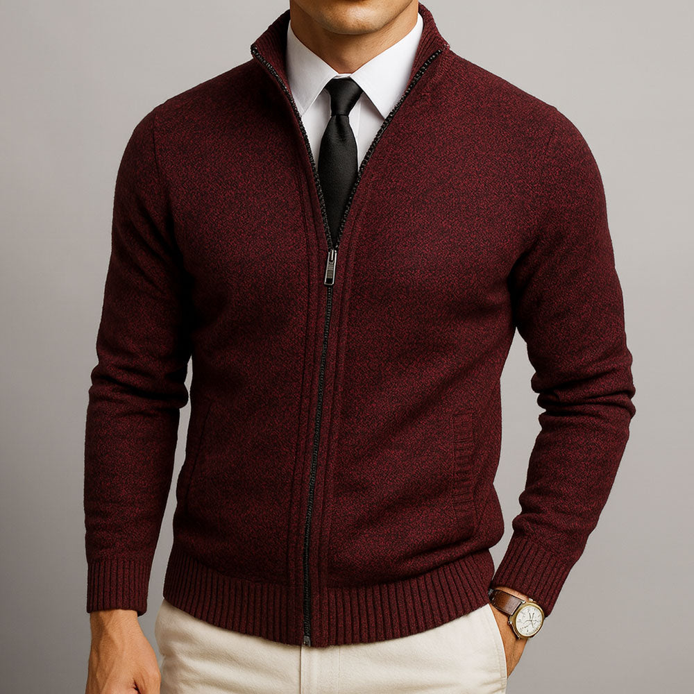 Alden Men's Wool Blend Cardigan | Classic Regular Fit Button-Up Knitwear for Men