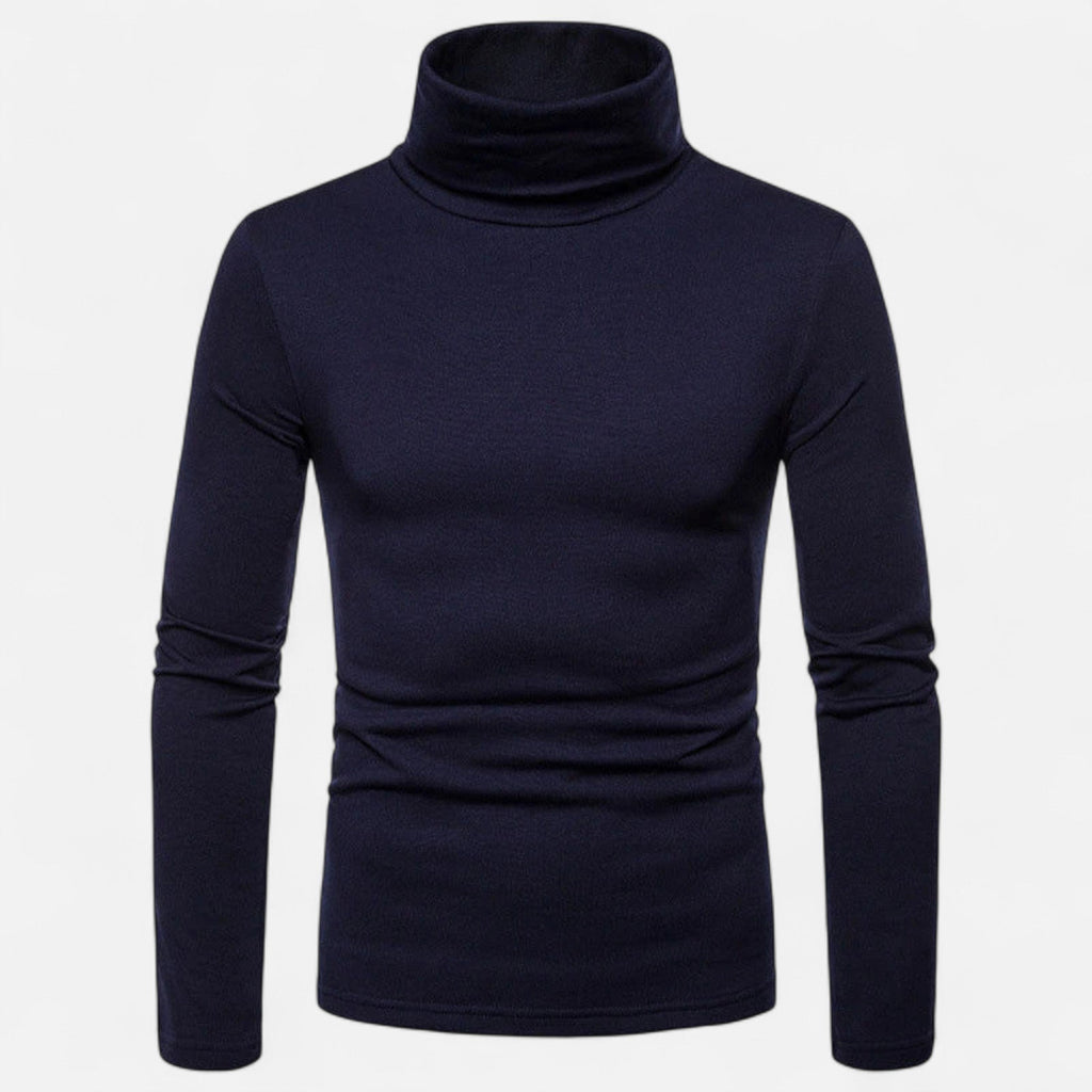 Men’s Slim Fit Turtleneck Sweater – Autumn Winter Stretch