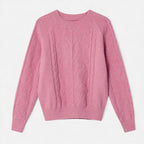 Women’s Loose-Fit Knitted Cabled Winter Sweater