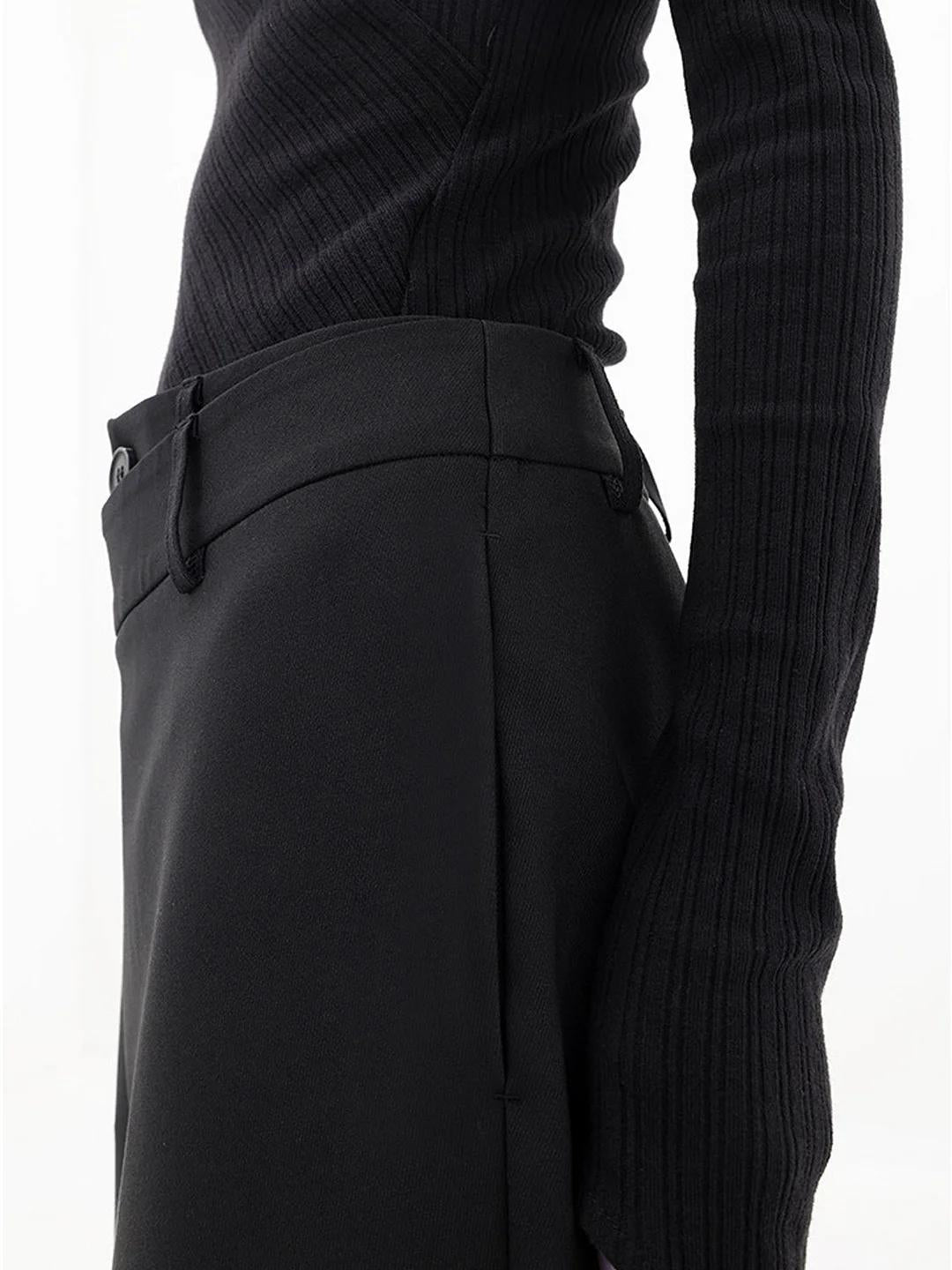 Luciana Women's Elegant Wide Leg Stretch Pants | High-Waisted Jersey Trousers for Women | Casual Everyday Smart Casual Style