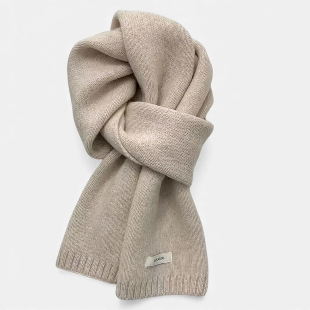 Women’s 100% Wool Scarf – Vintage Solid Colour Winter Wrap