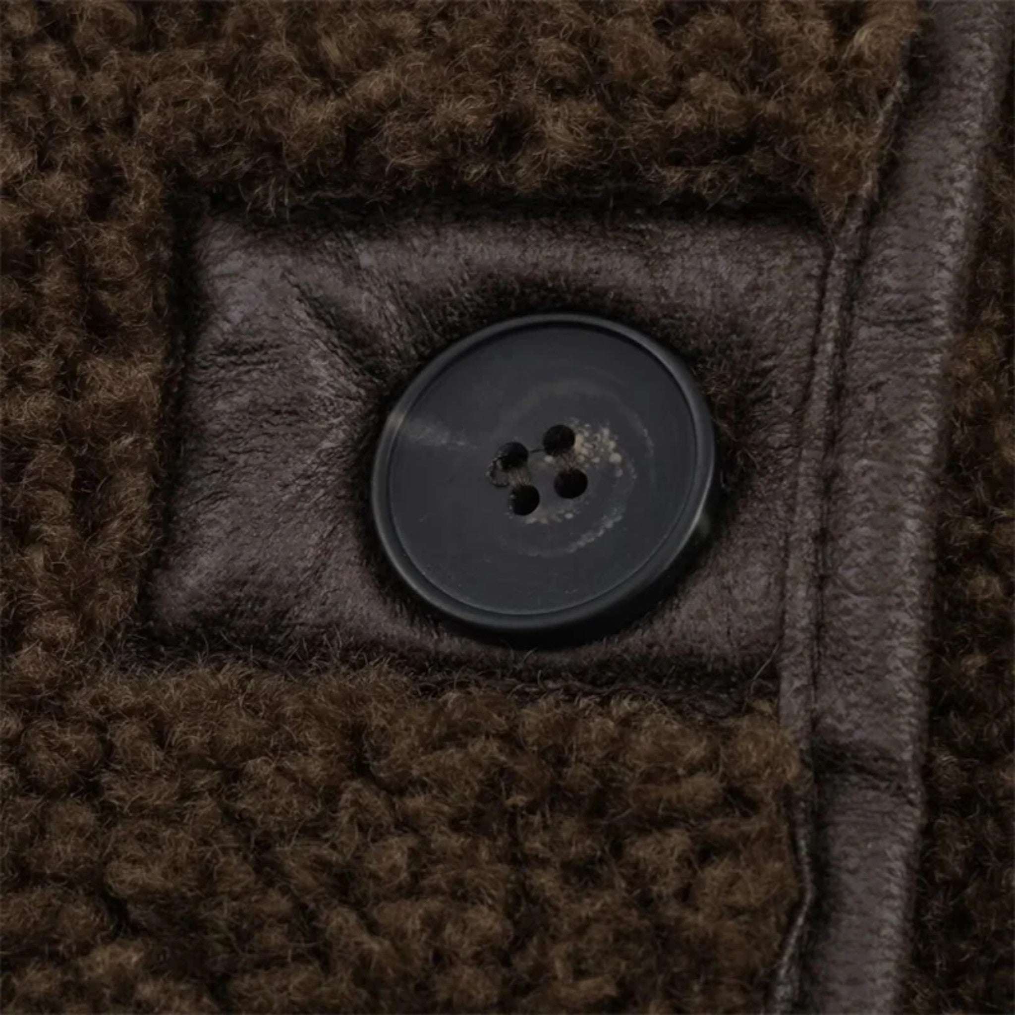 Women’s Reversible Brown Teddy Jacket with Turn-Down Collar