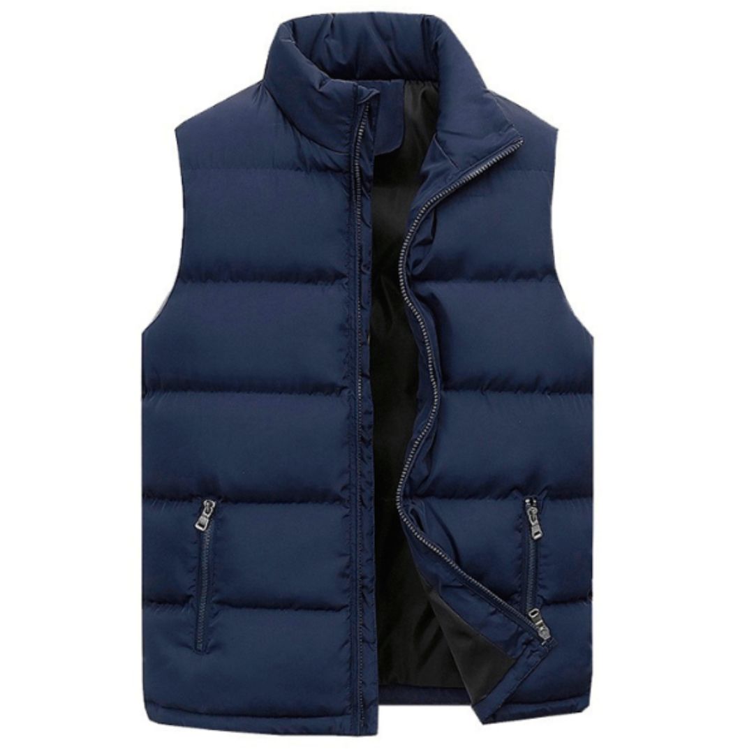 Orion Men's Vest – Waterproof & Lightweight Sleeveless Down Jacket with High Zipped Collar