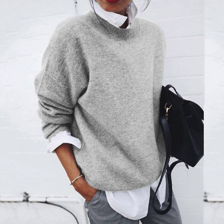 Elena Women's Cashmere Sweater – Luxury Sweater with Classic Round Neck & Elegant Fit