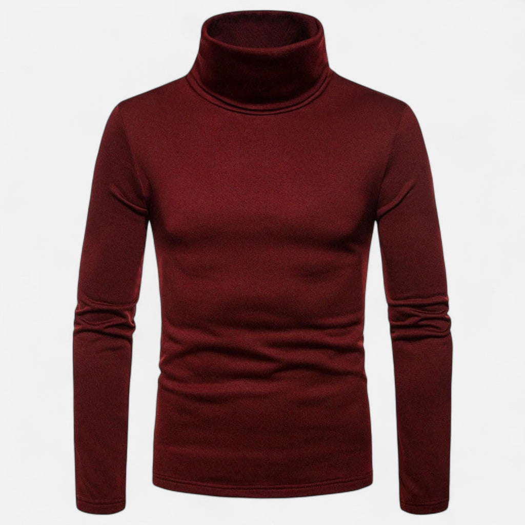 Men’s Slim Fit Turtleneck Sweater – Autumn Winter Stretch