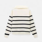 Women's Striped Polo Sweater – Refined Autumn Heritage