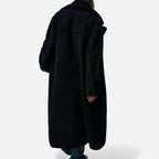 Women’s Long Double-Breasted Teddy Coat