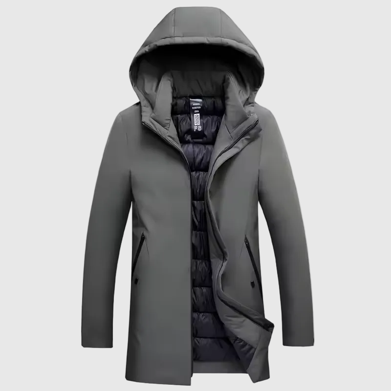Men’s Hooded Winter Parka – Insulated Padded Coat