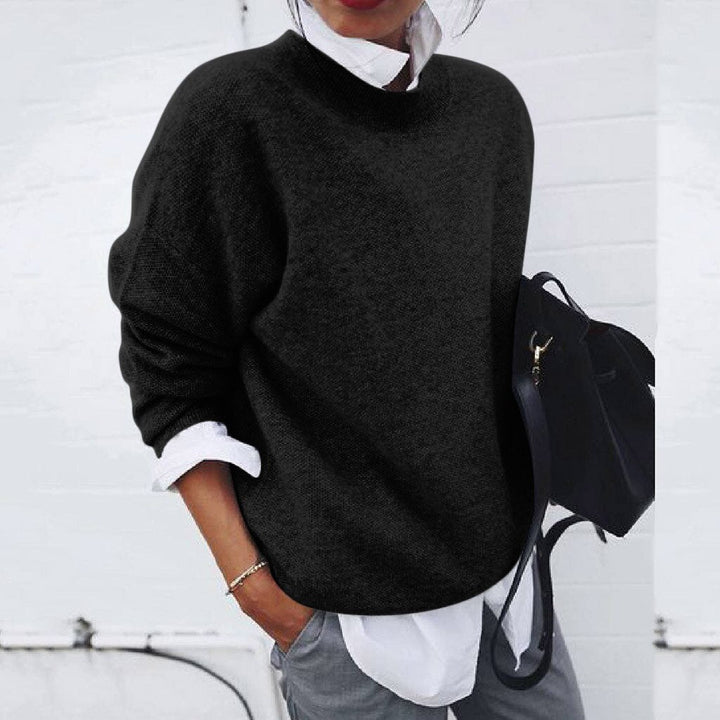 Elena Women's Cashmere Sweater – Luxury Sweater with Classic Round Neck & Elegant Fit