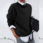 Elena Women's Cashmere Sweater – Luxury Sweater with Classic Round Neck & Elegant Fit