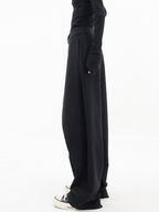 Luciana Women's Elegant Wide Leg Stretch Pants | High-Waisted Jersey Trousers for Women | Casual Everyday Smart Casual Style