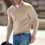 Carlo Men's Merino Wool Half-Zip Sweater | Luxury Soft Knit Half Zip Jumper for Men | Smart Casual Winter Knitwear
