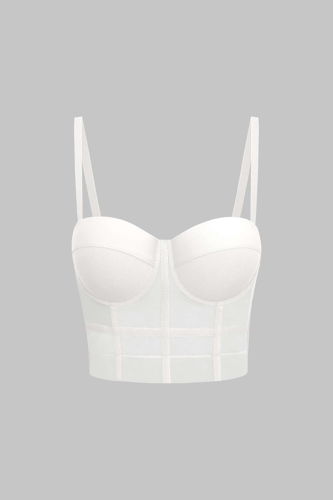 Luxury Mesh Bustier Top with Underwire – Women’s Transparent Fitted Top for Special Occasions