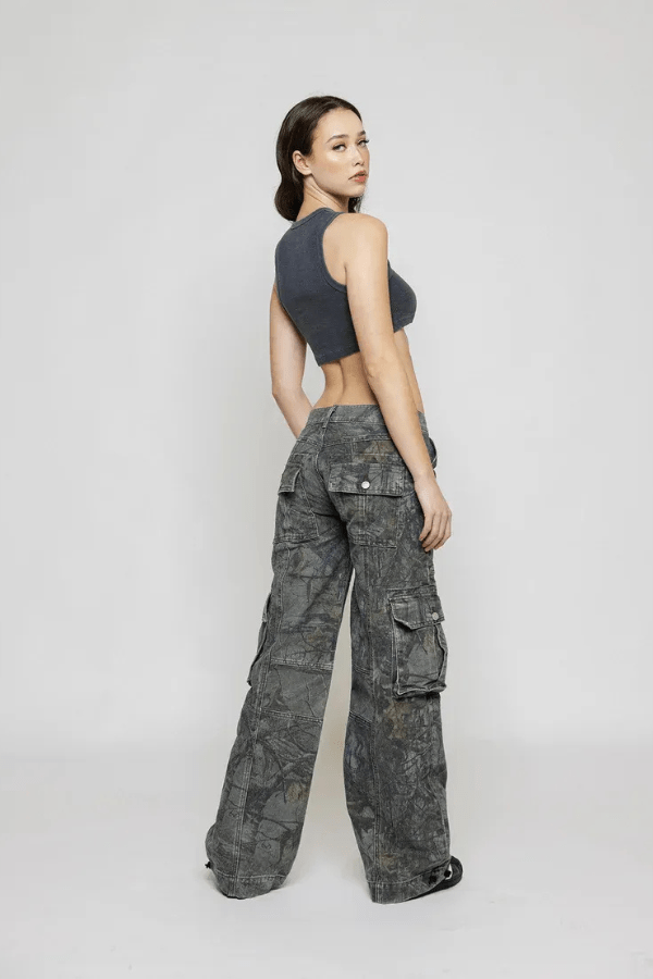 Bethanny Women's Camouflage Cargo Pants | Relaxed Fit Camo Trousers for Women | Streetwear & Casual Everyday Wear