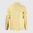 Broderick Men's Thick Cable Knit Cardigan | Warm Wool Blend Chunky Knit Cardigan for Men | Cosy Casual Everyday Heritage Knitwear