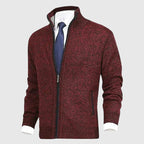 Saber Men's Merino Wool Open Front Cardigan with Turtleneck Collar | Luxury Soft Knit Draped Cardigan