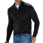 Carlo Men's Merino Wool Half-Zip Sweater | Luxury Soft Knit Half Zip Jumper for Men | Smart Casual Winter Knitwear