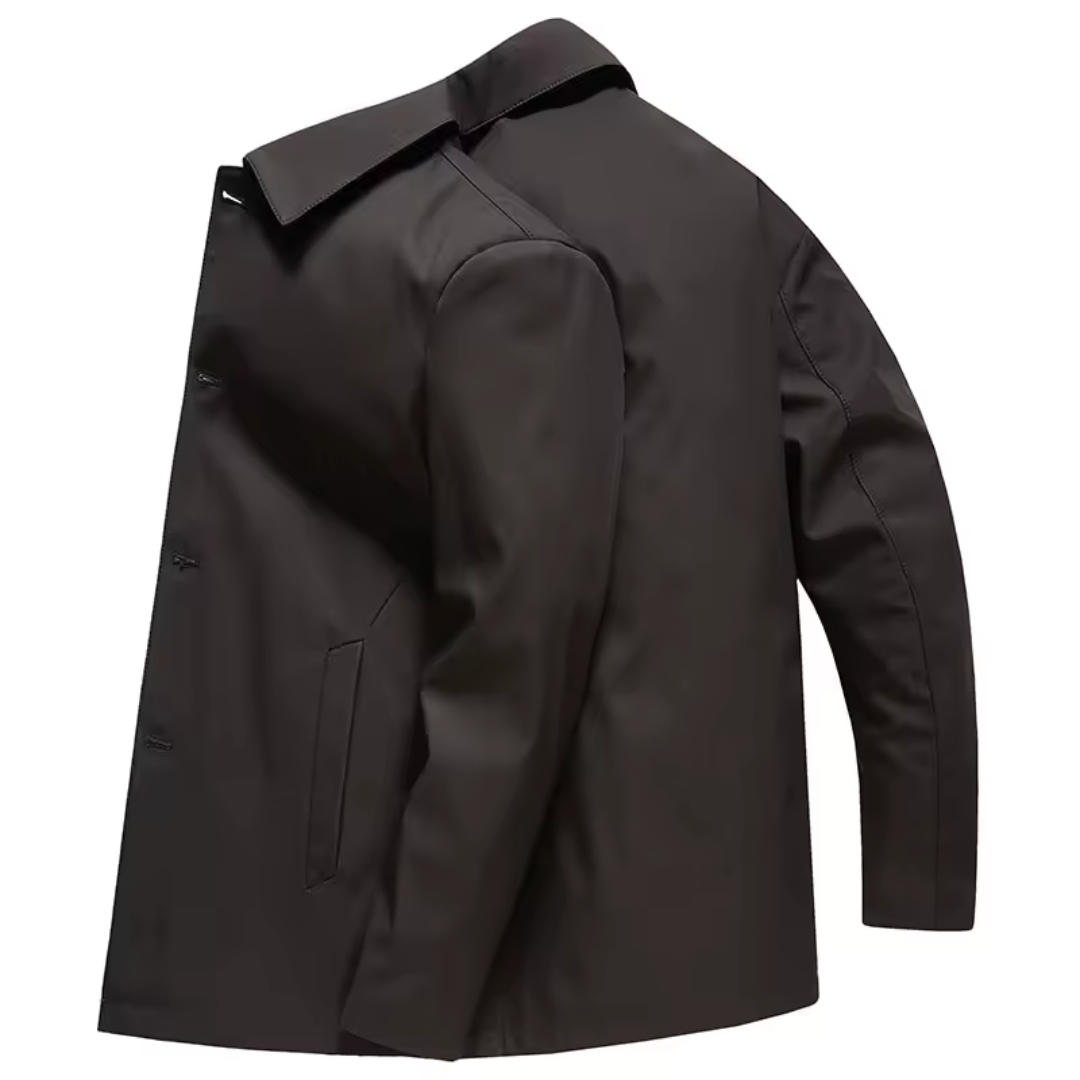 Men’s Long Windproof Coat – Lightweight Waterproof Jacket