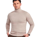 Nico Men's Merino Wool Blend Turtleneck Sweater | Soft Warm Roll Neck Jumper for Men | Smart Casual Everyday Winter Knitwear