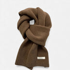 Women’s 100% Wool Scarf – Vintage Solid Colour Winter Wrap