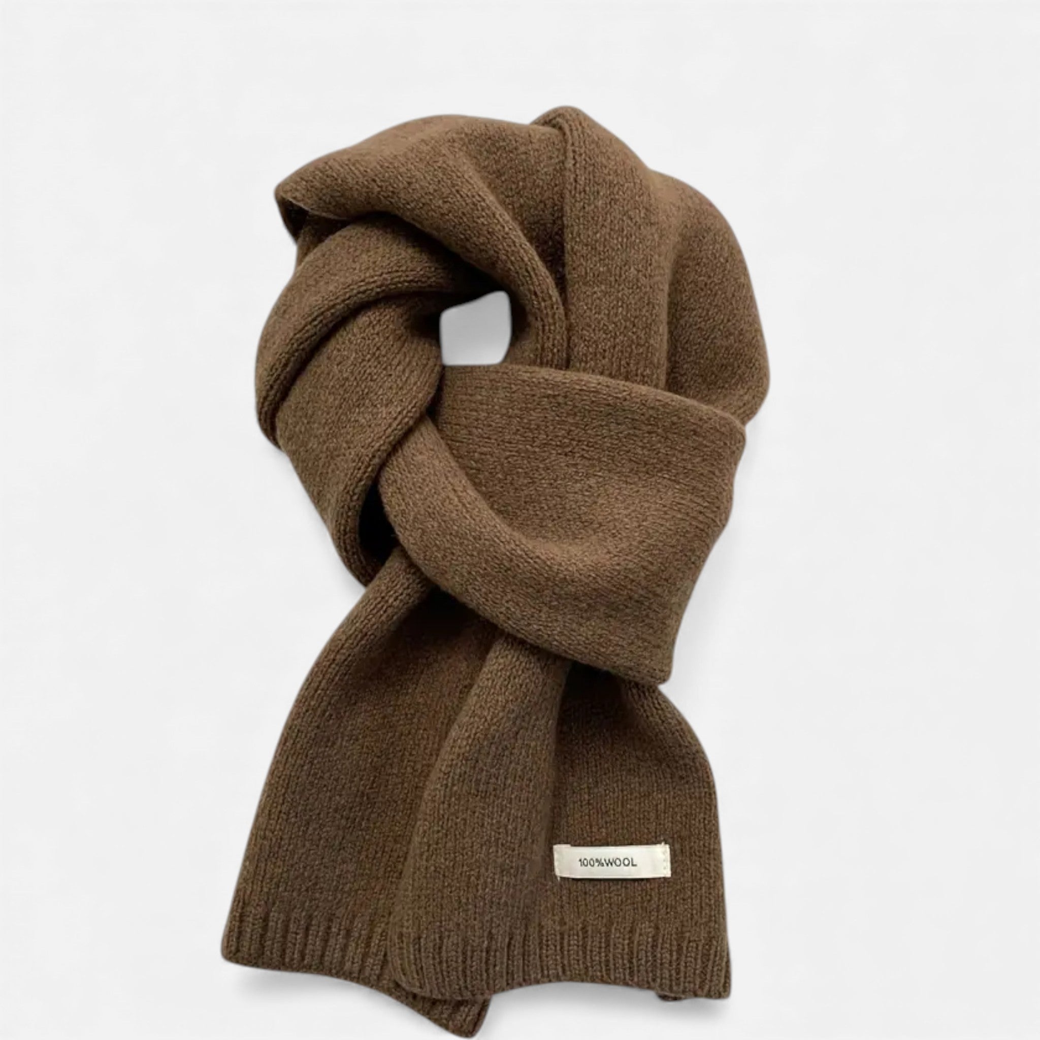 Women’s 100% Wool Scarf – Vintage Solid Colour Winter Wrap