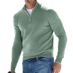 Carlo Men's Merino Wool Half-Zip Sweater | Luxury Soft Knit Half Zip Jumper for Men | Smart Casual Winter Knitwear