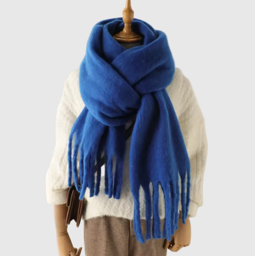 Kashmir Women's Pashmina Winter Scarf with Fringes | Warm Elegant Wrap Shawl for Women