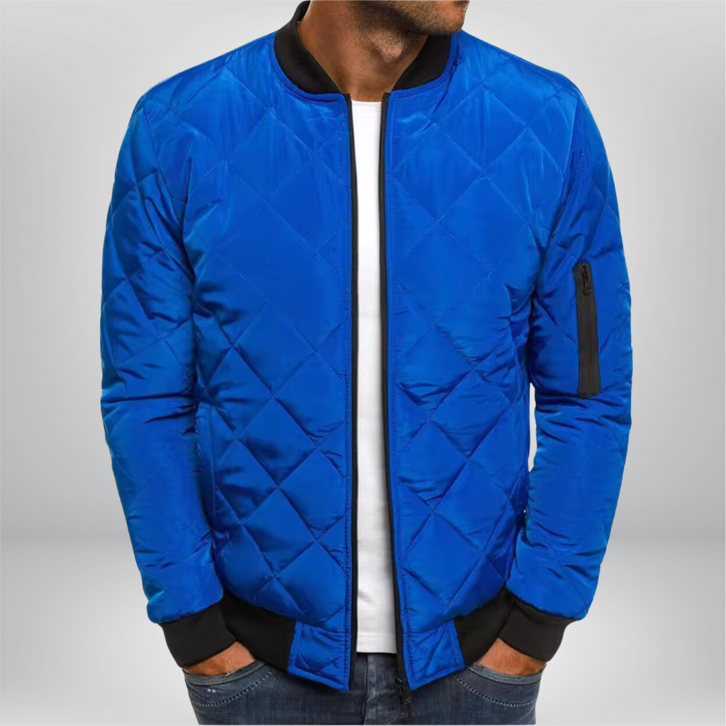 Fabian Men's Padded Bomber Jacket | Quilted Insulated Bomber Jacket for Men | Casual Streetwear & Everyday Winter Outerwear