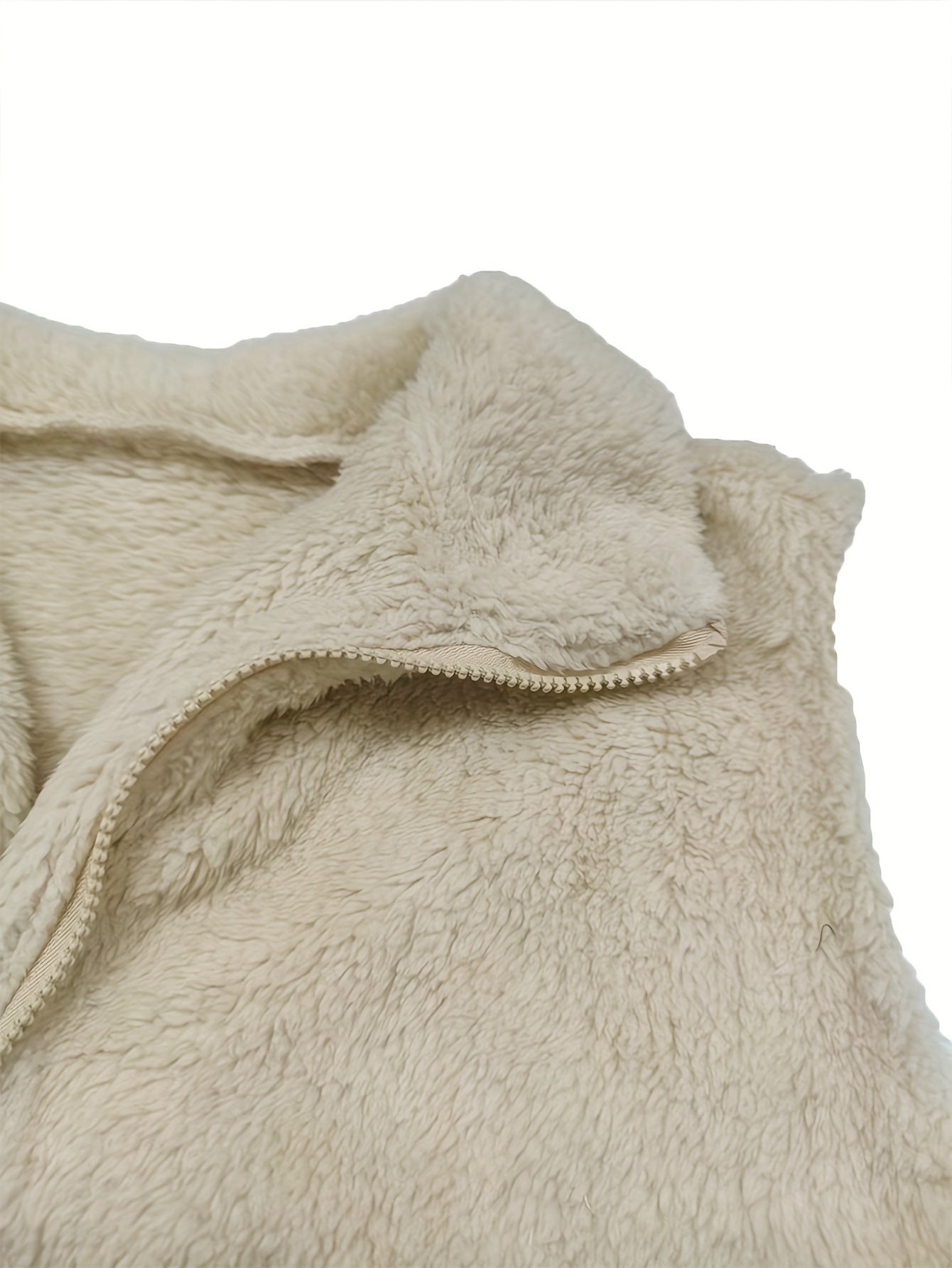 Kavé Women's Teddy Fleece Gilet | Sherpa Zip Sleeveless Vest | Layering Casual & Everyday Wear