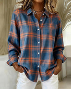 Houndstooth Women's Checked Knit Jacket | Notched Lapel Casual Cardigan Jacket for Women