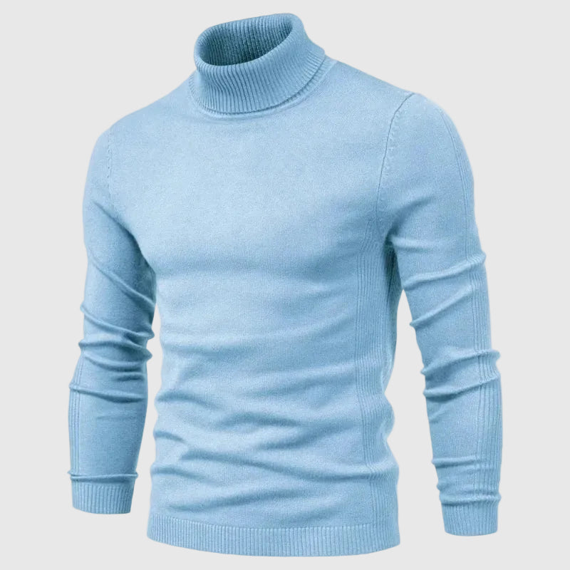 Nico Men's Merino Wool Blend Turtleneck Sweater | Soft Warm Roll Neck Jumper for Men | Smart Casual Everyday Winter Knitwear