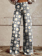 Eléonore Women's Cotton Flared Trousers | Casual Everyday Kick Flare Pants for Women