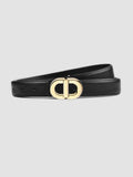 Women’s Faux Leather Belt – Polyurethane Waist Belt with Alloy Buckle, 105 cm
