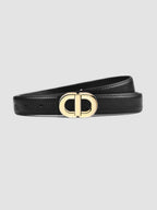Women’s Faux Leather Belt – Polyurethane Waist Belt with Alloy Buckle, 105 cm