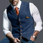 Dante Men's Elegant Knitted Vest | Smart Casual Sweater Vest for Men | Preppy Sleeveless Knit Waistcoat