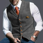 Dante Men's Elegant Knitted Vest | Smart Casual Sweater Vest for Men | Preppy Sleeveless Knit Waistcoat