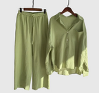 Vivianne Women's Linen Summer Co-Ord Set | Casual Everyday Linen Two-Piece for Women